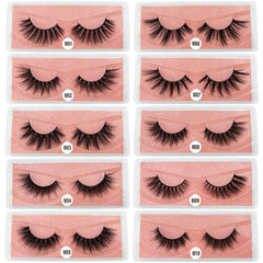 20 Pairs 3D Mink Lashes Natural Thick Fluffy False Eyelashes Makeup Pack