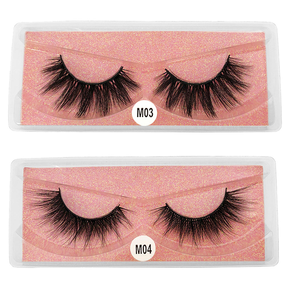 20 Pairs 3D Mink Lashes Natural Thick Fluffy False Eyelashes Makeup Pack