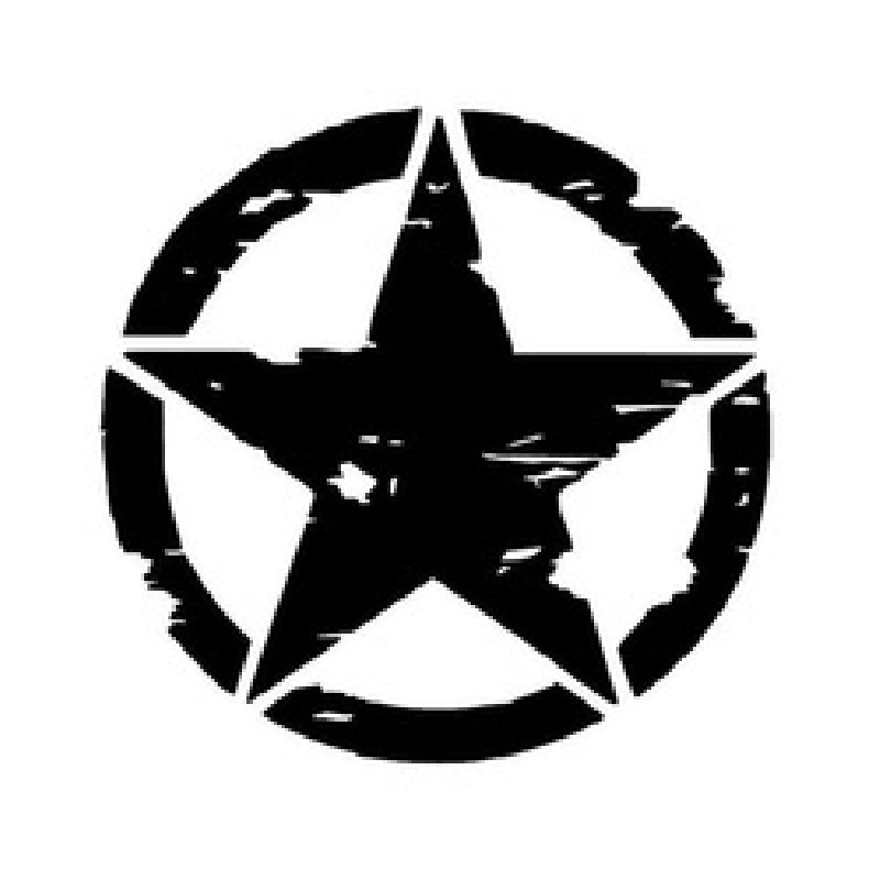 Motorcycle Star Pattern Vinyl Sticker