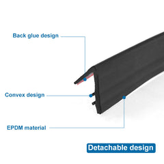 Car Window Seal Strip Auto Rubber Side Window Filler V Shape Sealing Strips