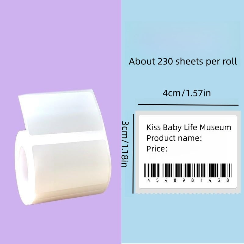 Waterproof Self Adhesive Paper Labels for Phomemo M110 M220 Label Printer