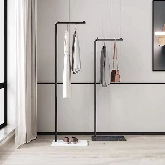 Metal Coat Rack Freestanding Marble Base Entryway Coats Hanger Stand Hooks