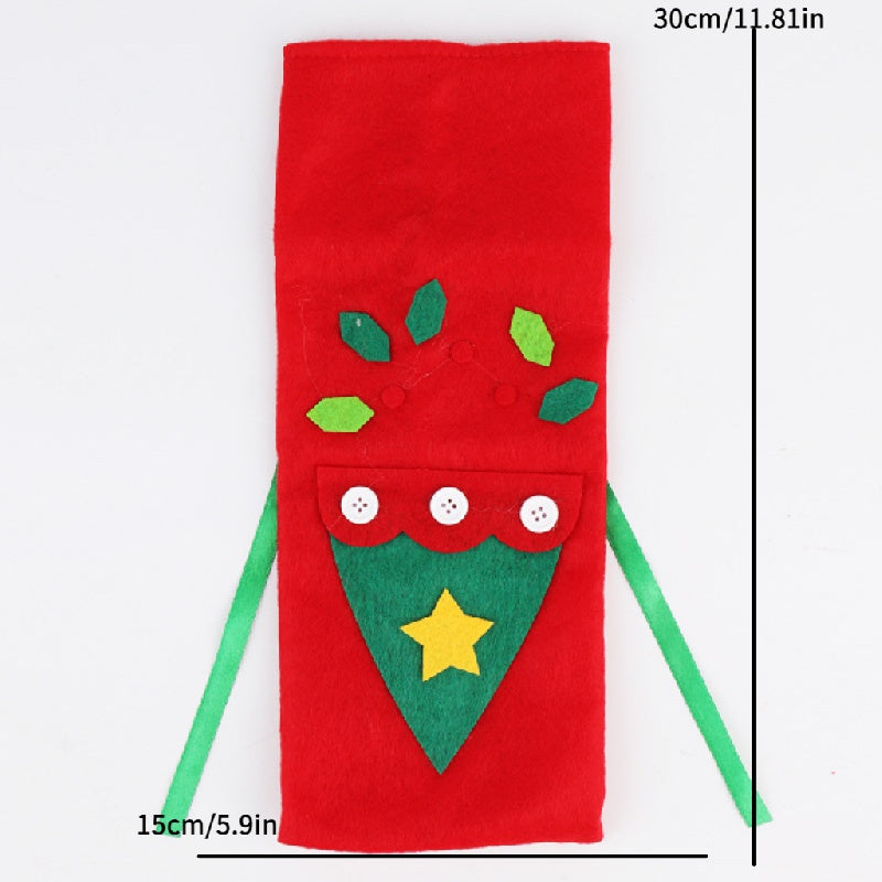 Christmas Red Wine Bag Holiday Decoration Gift Bottle Cover