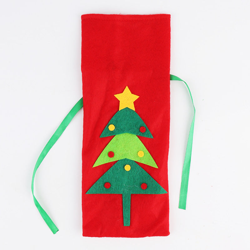 Christmas Red Wine Bag Holiday Decoration Gift Bottle Cover