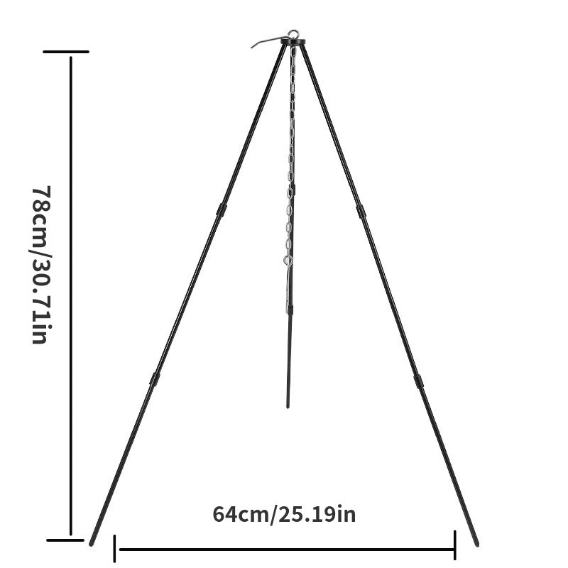 Outdoor Camping Campfire Tripod Hanging Pot Aluminum Alloy Tripod