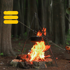 Outdoor Camping Campfire Tripod Hanging Pot Aluminum Alloy Tripod
