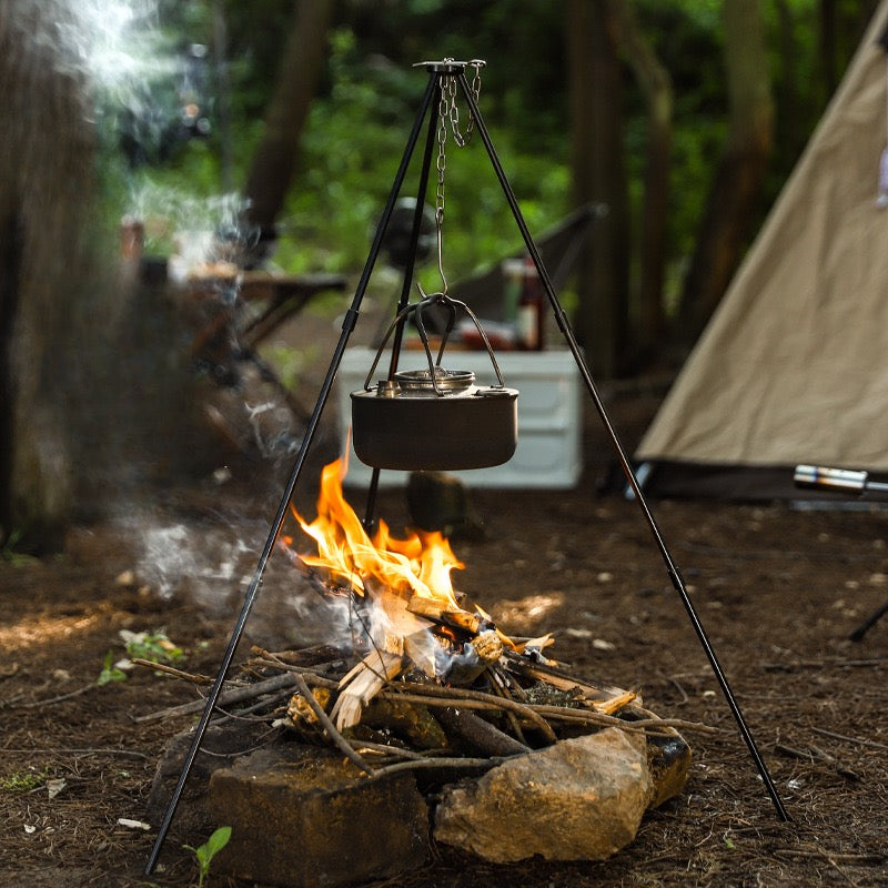 Outdoor Camping Campfire Tripod Hanging Pot Aluminum Alloy Tripod