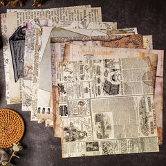 20pcs Vintage Newspaper Journal Paper for DIY Gift Background