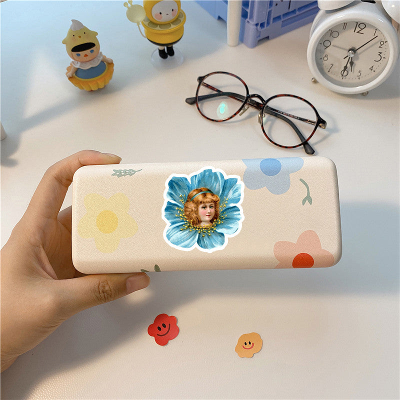 50pcs Retro Doll Waterproof Vinyl Sticker for Water Bottle Laptops