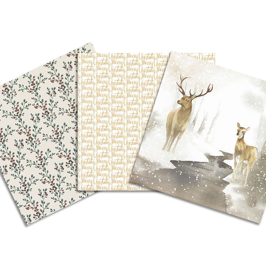 24 Sheets Christmas Pattern DIY Scrapbook Paper