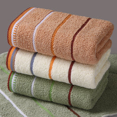 Striped Embroidered Hand Towel Soft Skin-friendly Absorbent Towel