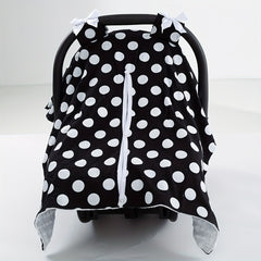 Girls Car Seat Polka Dot Bow Sunshade Cover