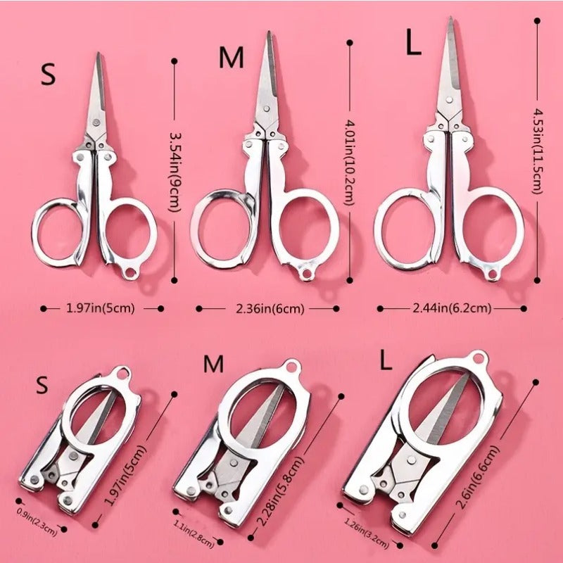 Portable Folding Scissors Stainless-Steel Thread Cutter