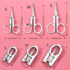 Portable Folding Scissors Stainless-Steel Thread Cutter