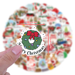 120pcs Christmas Cartoon Decorations Waterproof Stickers for Kids