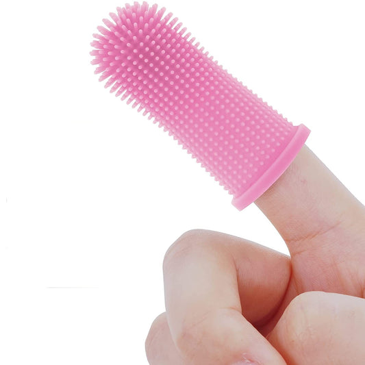 Soft Silicone Pet Toothbrush Finger Cover - Dog & Cat Teeth Cleaning