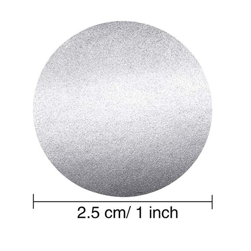 300pcs Round Silver Scratch Off Stickers for Party Favors 2.54cm