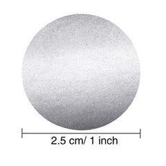 300pcs Round Silver Scratch Off Stickers for Party Favors 2.54cm