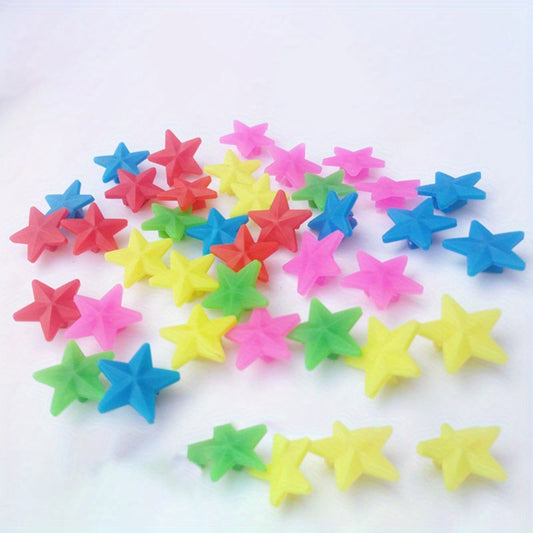 36pcs Colorful Star Plastic Spokes Beads Bike Decorative Accessories