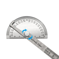 Stainless Steel 180&deg; Protractor Measuring Square Gauge 100mm