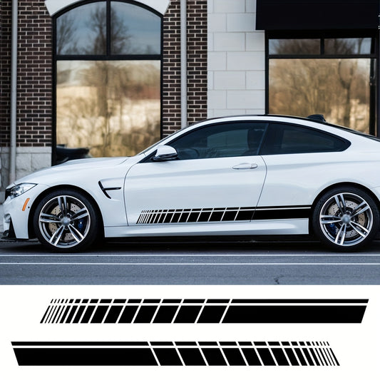 2pcs Car Side Skirt Sticker Vinyl Film Wrap DIY Tuning Scratch Protection