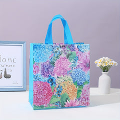 4pcs Floral Reusable Gift Bag Large Versatile Handbag For Fashionable Use
