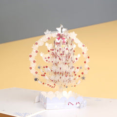 Christmas Holiday 3D Crystal Ball Greeting Card