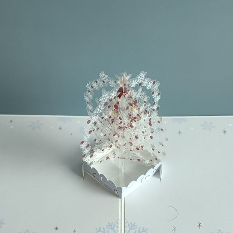 Christmas Holiday 3D Crystal Ball Greeting Card