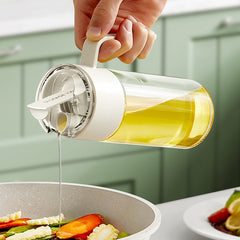 Glass Gravity Bottle Handle Leak-proof Olive Vinegar Storage Dispenser