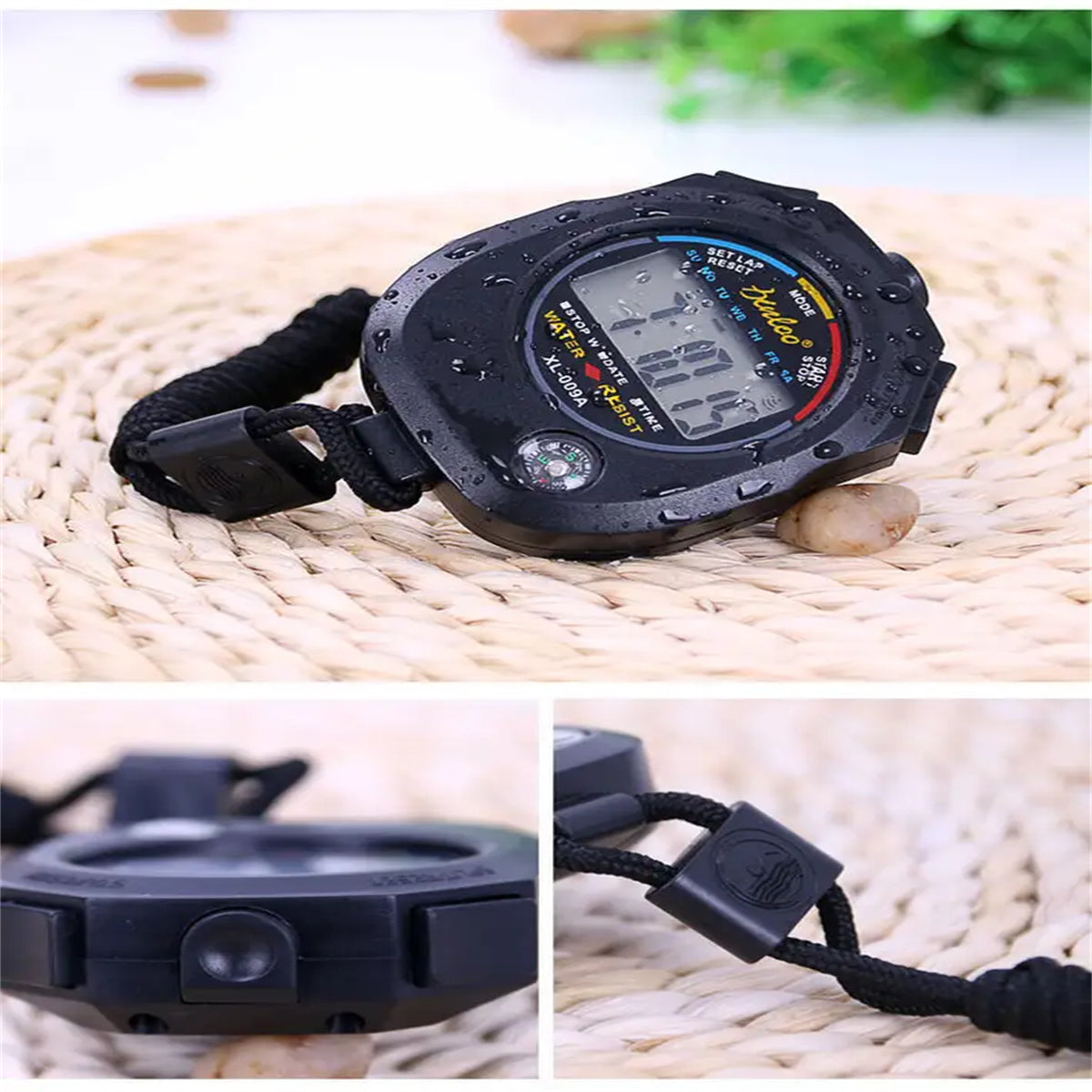 Portable Stopwatch Digital LCD Timer Handheld Sports Chronograph