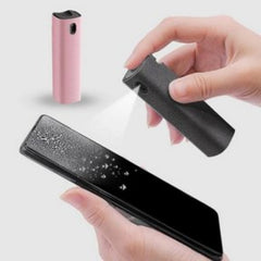 2in1 Microfiber Screen Cleaner Spray Bottle Set Cleaning Glasses Wipes