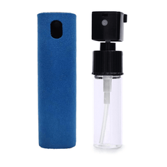 2in1 Microfiber Screen Cleaner Spray Bottle Set Cleaning Glasses Wipes