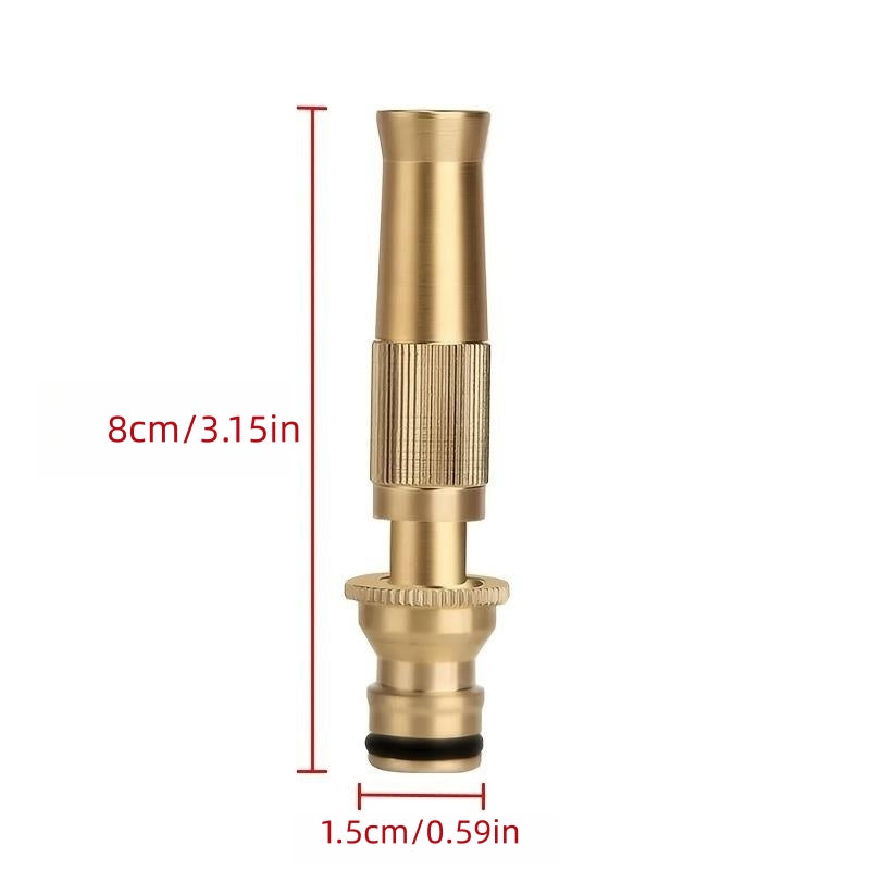 Adjustable Brass Hose Nozzle for Car Washing & Garden Watering
