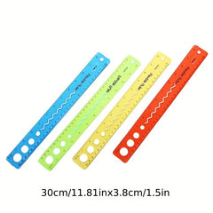2pcs Soft Ruler Elastic Foldable Multifunctional School Supplies