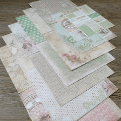 24sheets Time Patterned Paper Scrapbooking Paper Pack Craft Background Pad