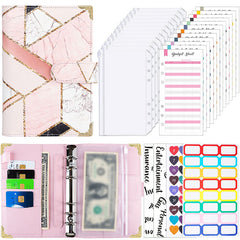 PU Leather Budget Binder Money Organizer Cash Envelopes