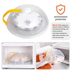 Splatter Guard Microwave Oven Cover Heat Resistant Transparent Food Protector