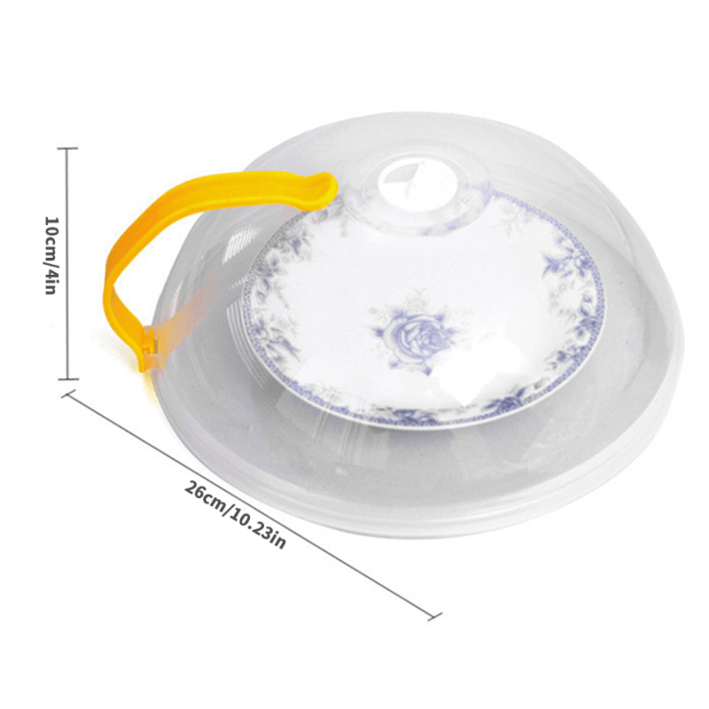 Splatter Guard Microwave Oven Cover Heat Resistant Transparent Food Protector