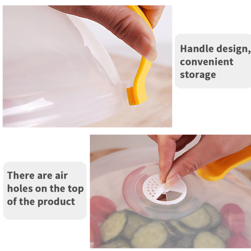 Splatter Guard Microwave Oven Cover Heat Resistant Transparent Food Protector