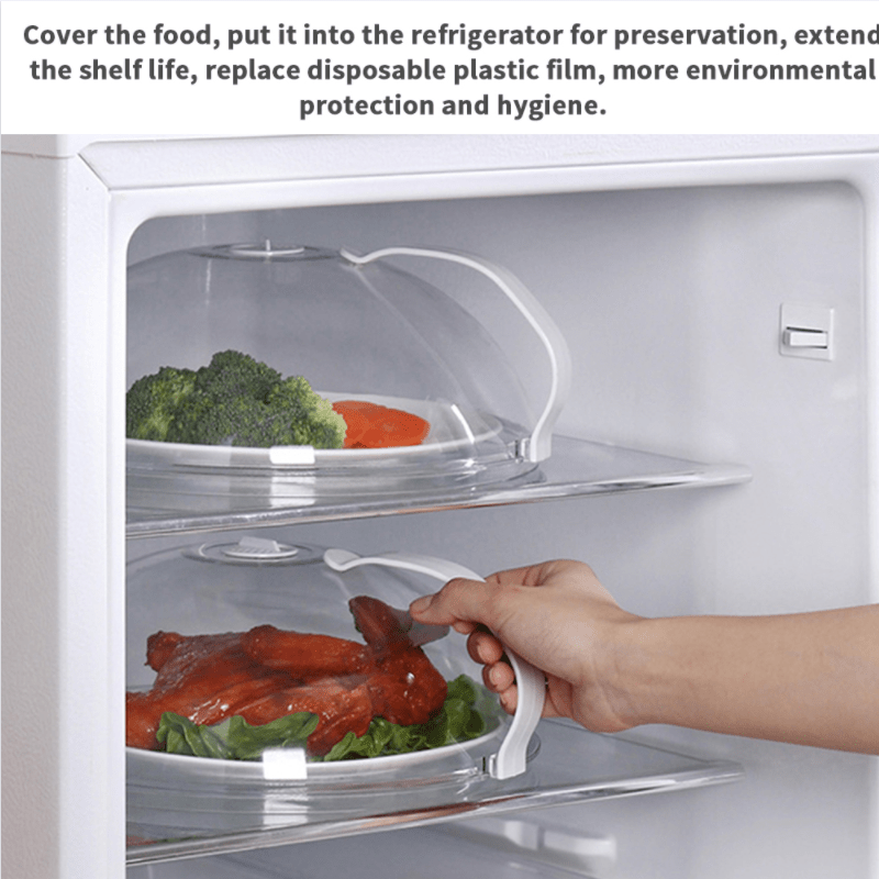 Splatter Guard Microwave Oven Cover Heat Resistant Transparent Food Protector