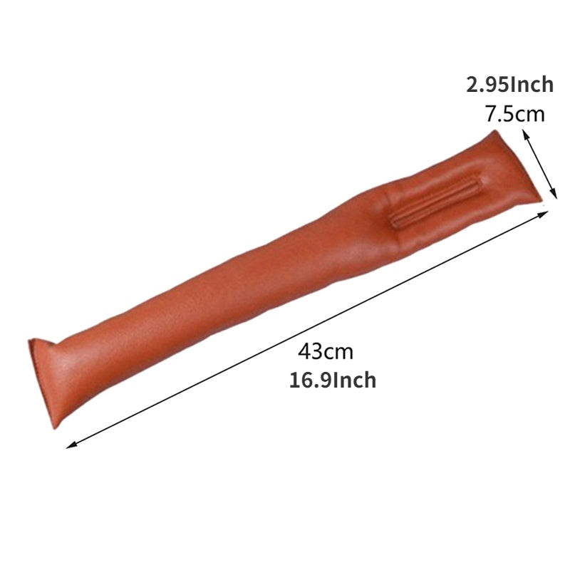2pcs Car Seat Gap Filler Soft Pad Leak-proof PU Side Seam Plug