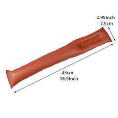 2pcs Car Seat Gap Filler Soft Pad Leak-proof PU Side Seam Plug