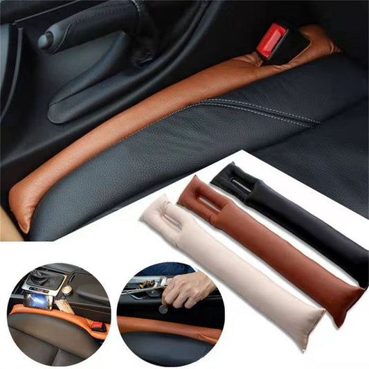 2pcs Car Seat Gap Filler Soft Pad Leak-proof PU Side Seam Plug