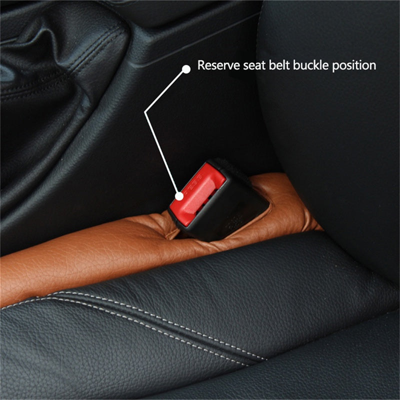 2pcs Car Seat Gap Filler Soft Pad Leak-proof PU Side Seam Plug