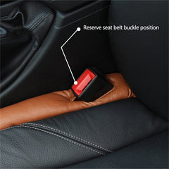 2pcs Car Seat Gap Filler Soft Pad Leak-proof PU Side Seam Plug