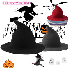 Knitted Halloween Witch Hat Pointed Cap Party Cosplay Wizard Hat