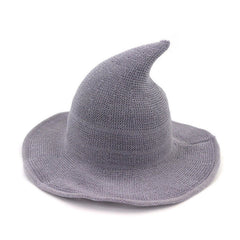 Knitted Halloween Witch Hat Pointed Cap Party Cosplay Wizard Hat