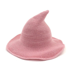 Knitted Halloween Witch Hat Pointed Cap Party Cosplay Wizard Hat