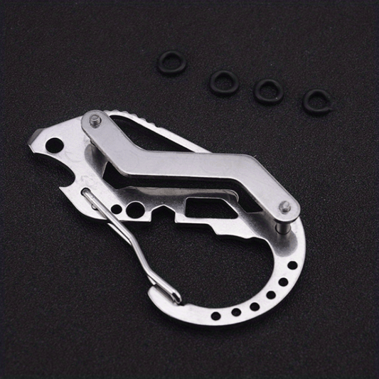 Stainless Steel Key Organizer Clip for Outdoor Travel