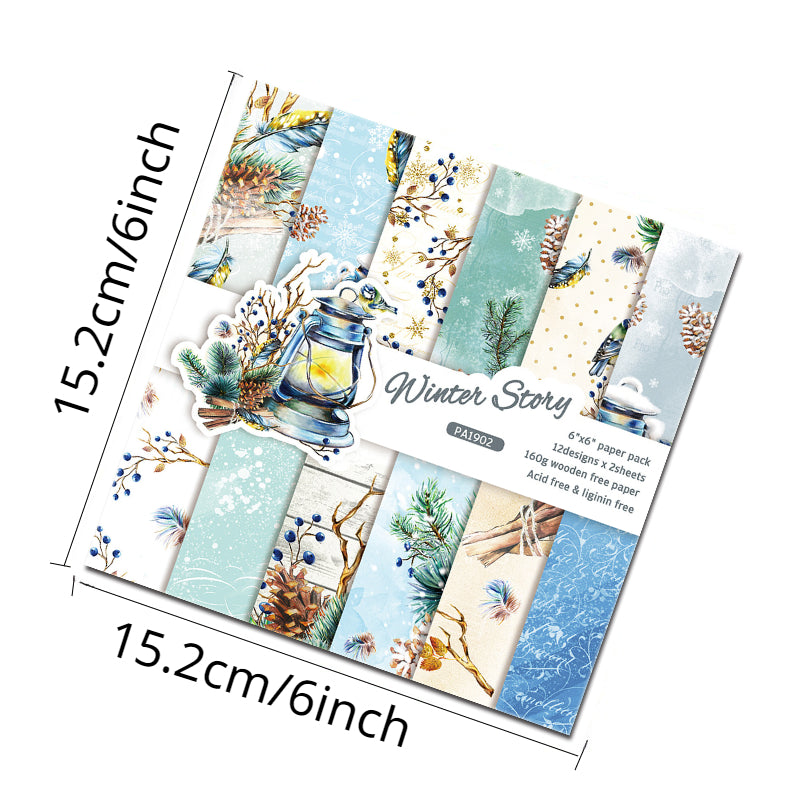 Winter Story Patterned Paper Scrapbooking Paper Pack Craft Paper Craft Backgroun